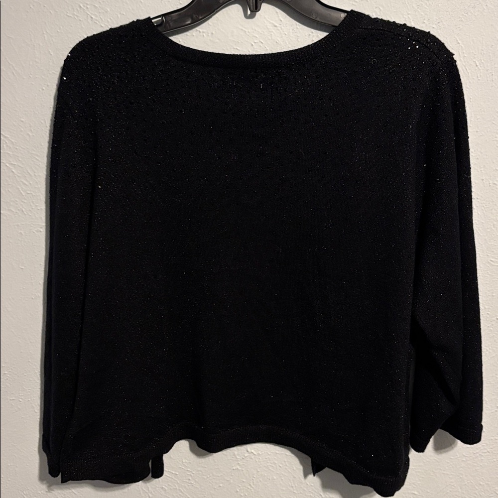 Jennifer Lopez Black Button sweater3/4 - Picture 5 of 7